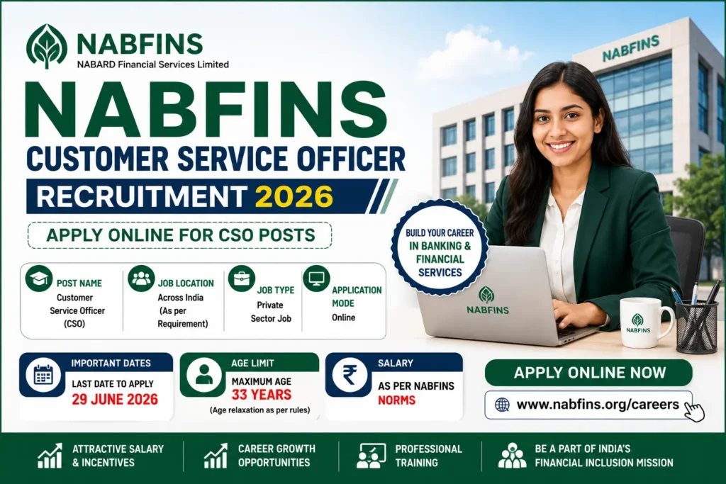 NABFINS Customer Service Officer Recruitment 2026