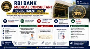 RBI Bank Medical Consultant Recruitment 2026